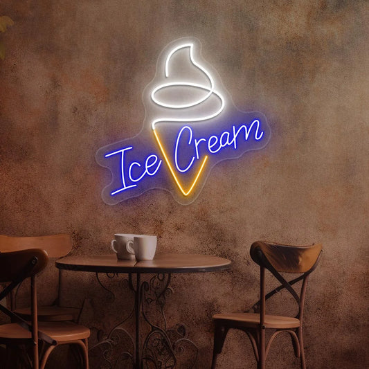 Ice Cream Neon Sign | Blue