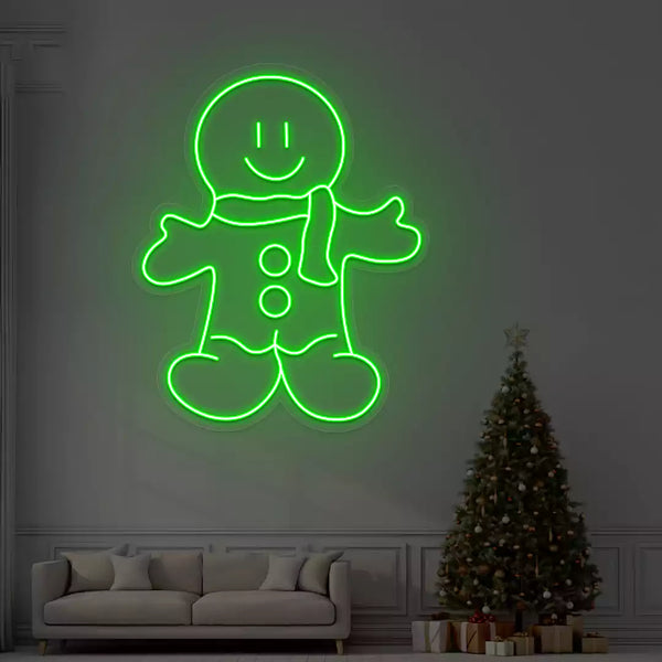 Smiling Gingerbread Neon Sign