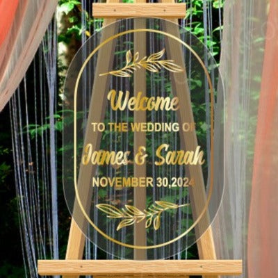 Wedding Welcome Sign | Clear Acrylic Wedding Sign