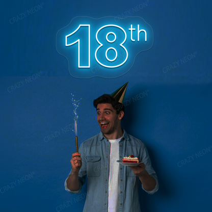 18 Neon Sign | Iceblue