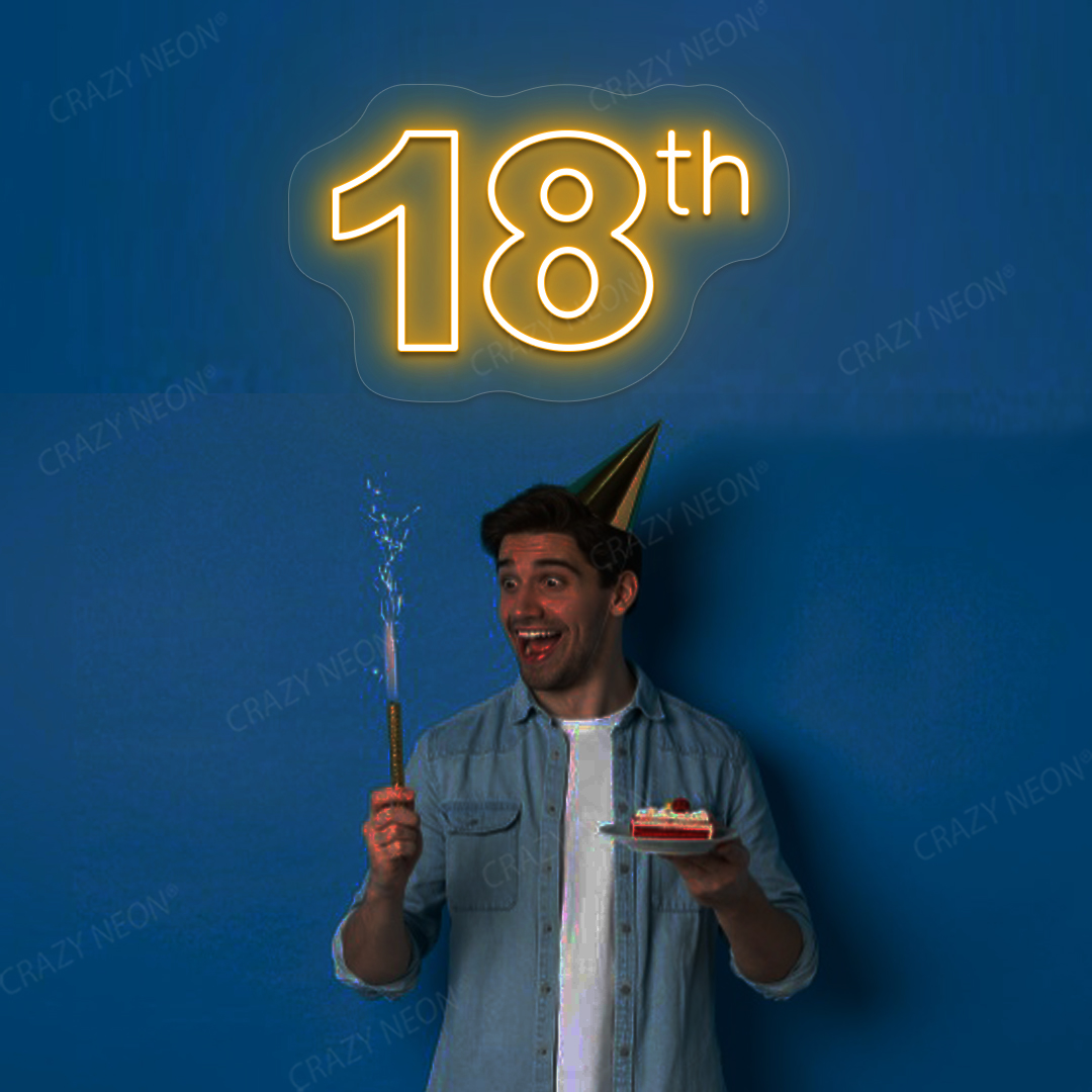 18 Neon Sign | Orange