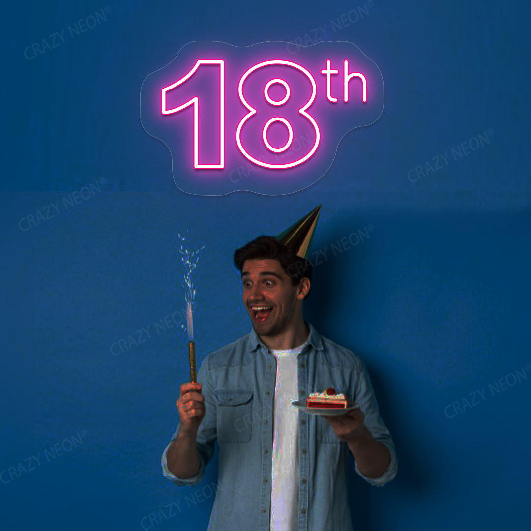 18 Neon Sign | Pink