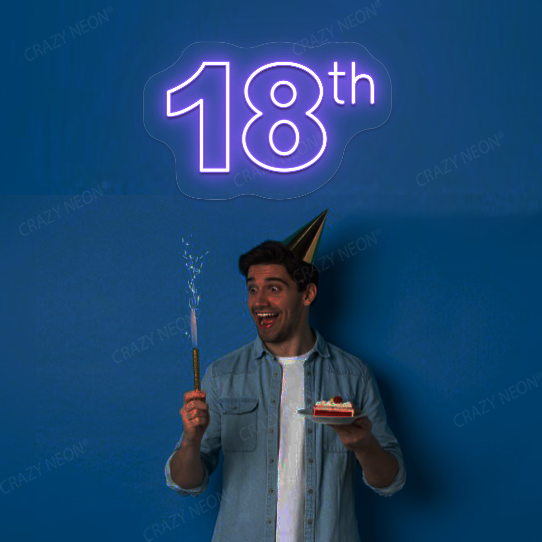 18 Neon Sign | Purple