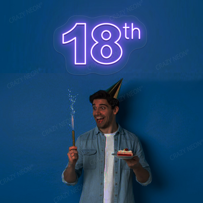 18 Neon Sign | Purple