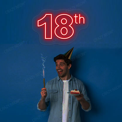 18 Neon Sign | Red