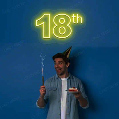 18 Neon Sign | Yellow