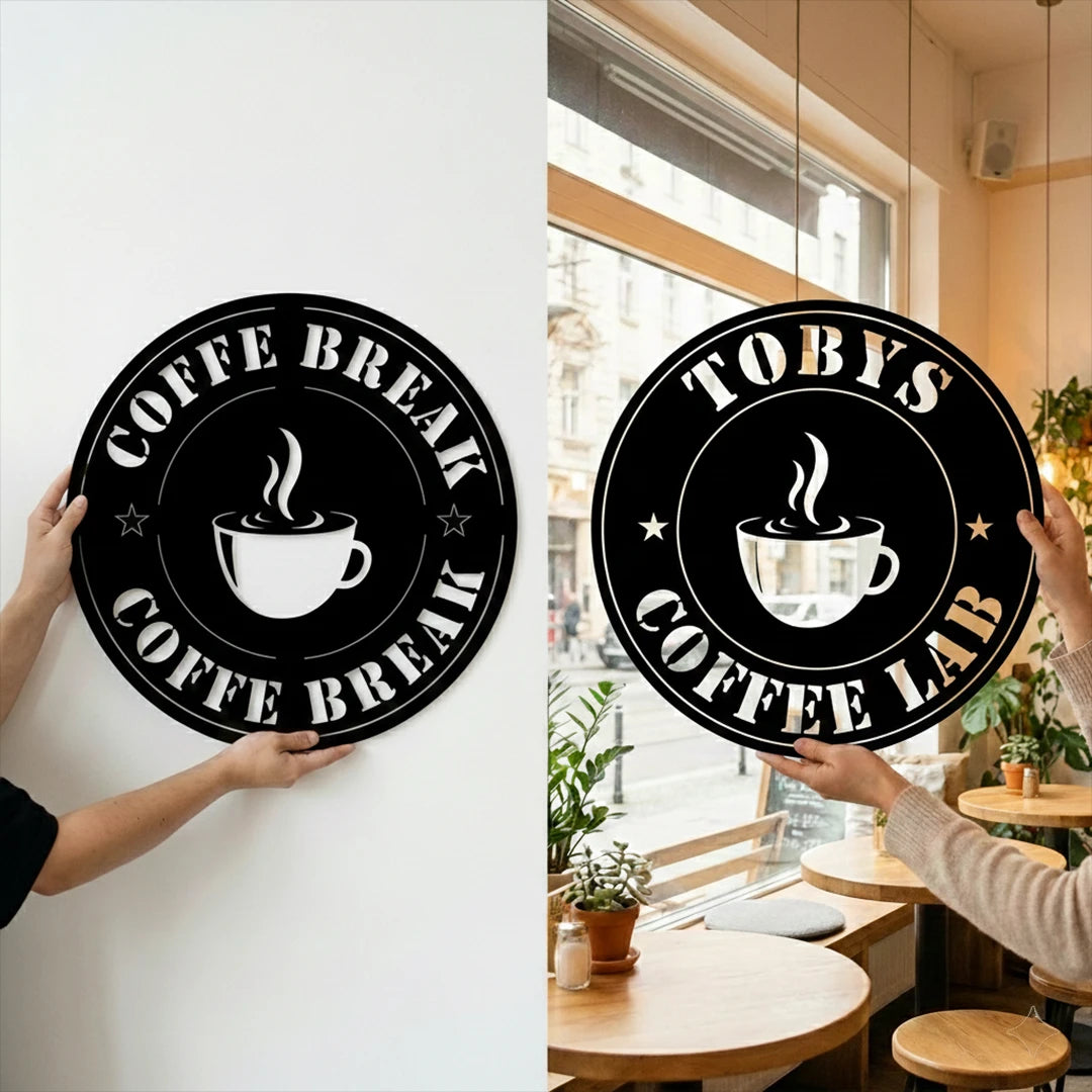 Custom Cafe Metal Sign