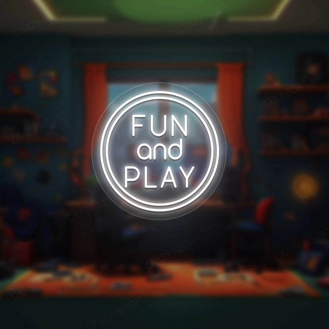 Fun n Play Neon Sign | White