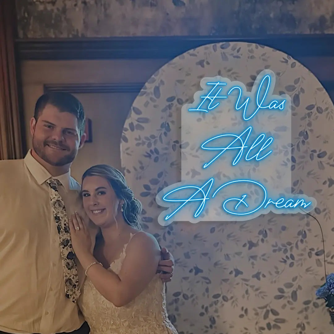 It Was All A Dream Neon Light in Iceblue color