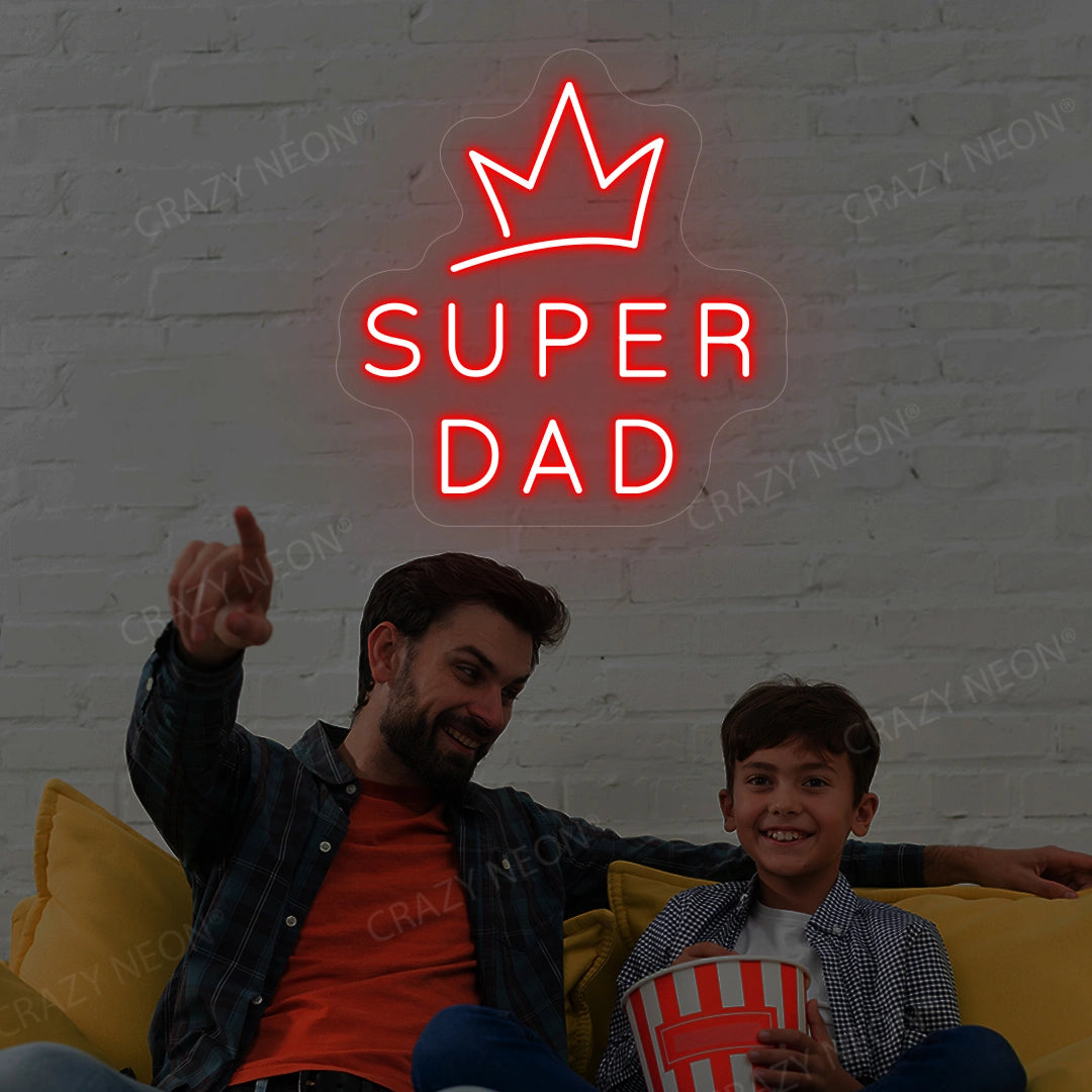 Super Dad Neon Sign | Red