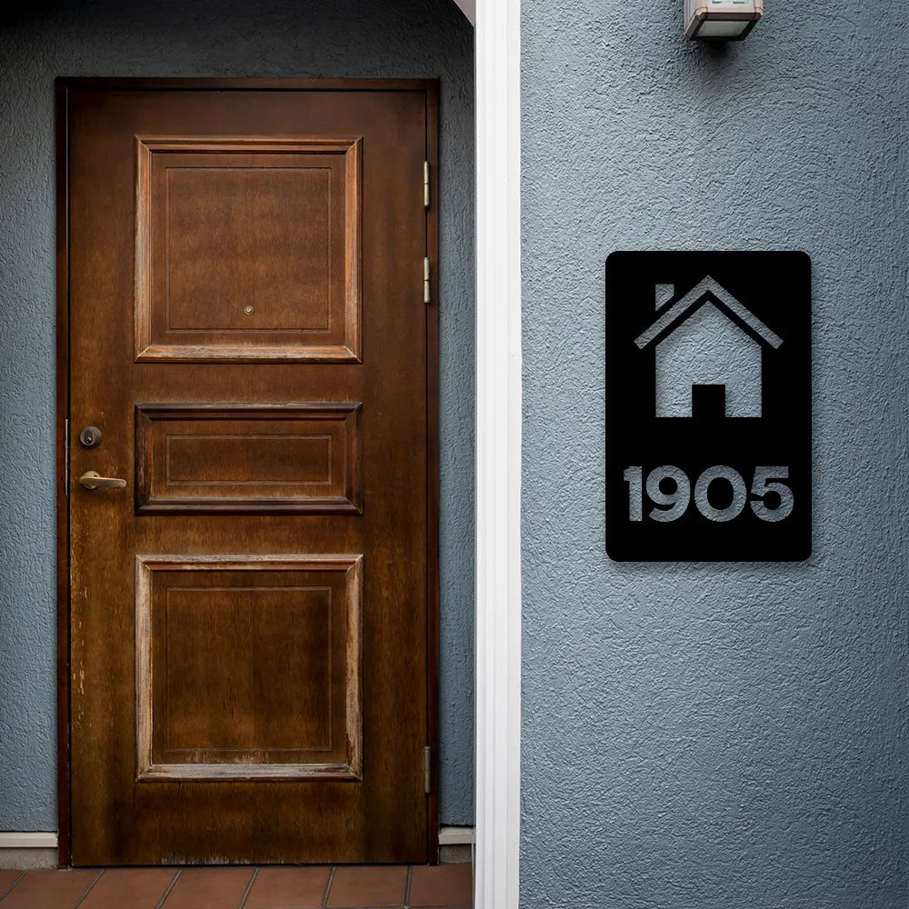 Personalized Address Plaque Metal Monogram Sign