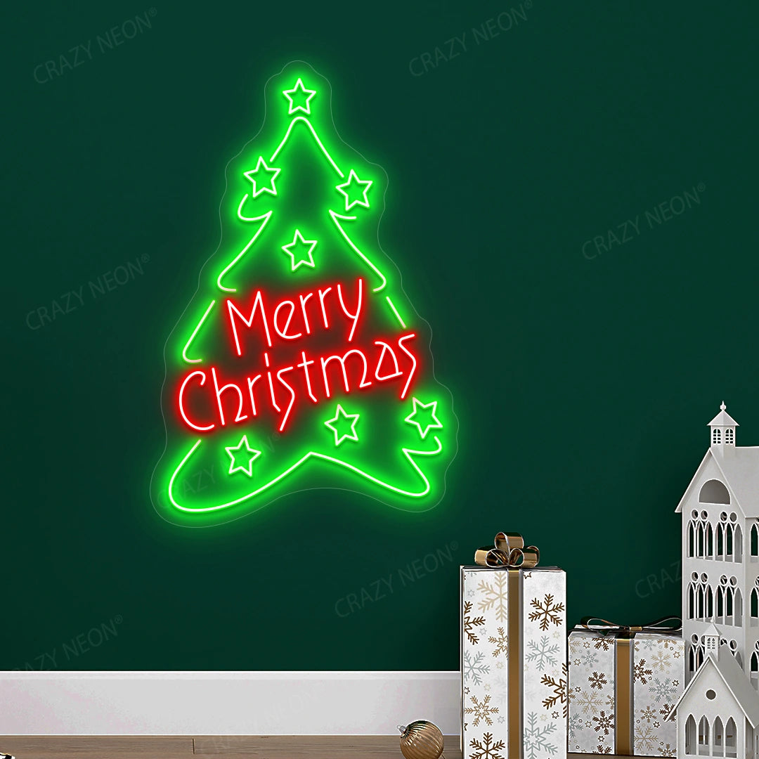 Christmas Tree Neon Sign | red