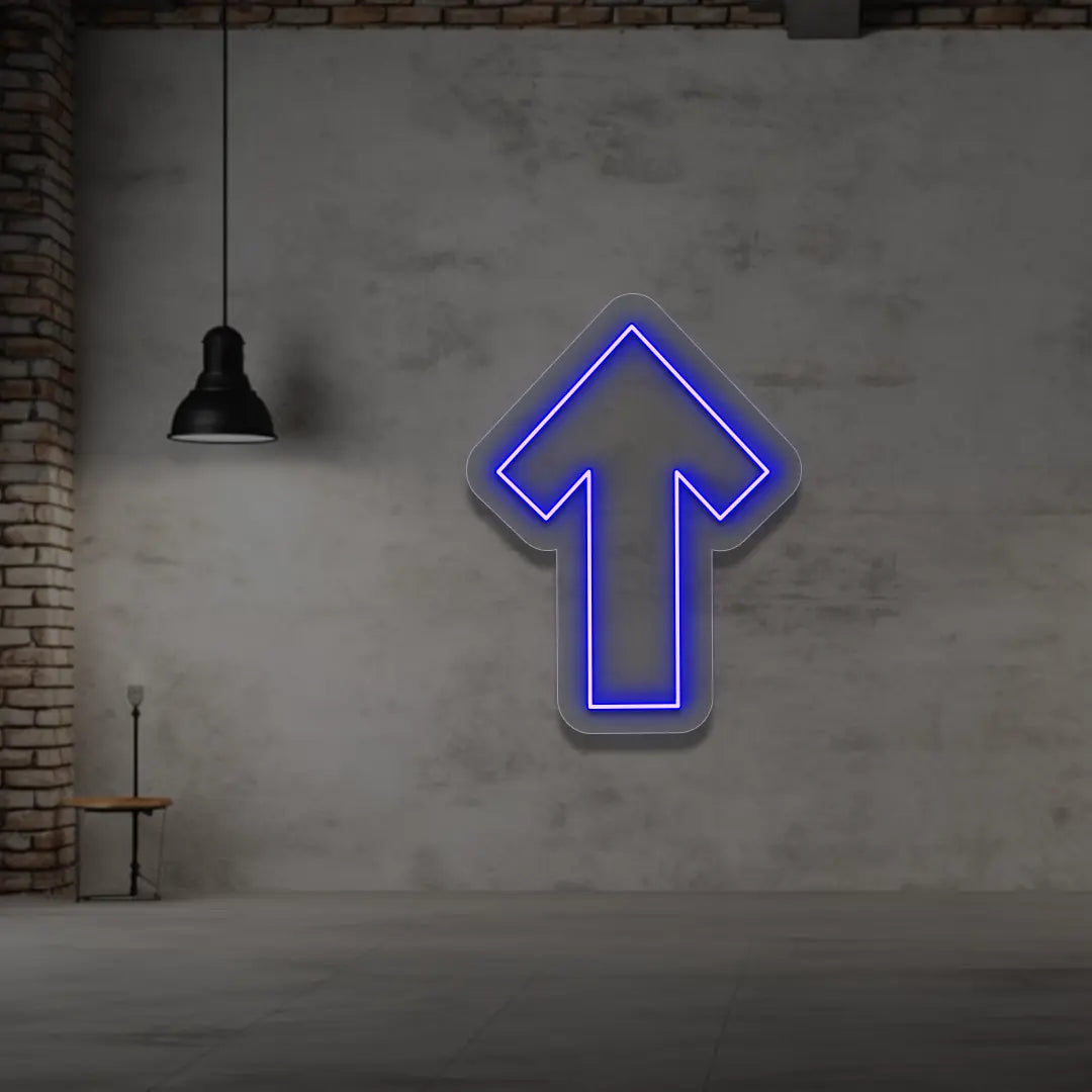 Upward Geometric arrow in Blue color