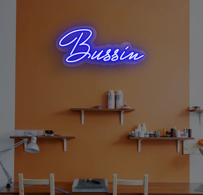 Bussin Neon Sign | Blue