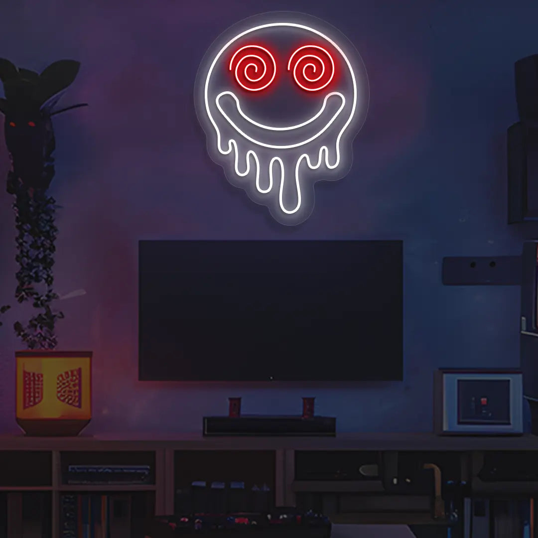 After-Party Emoji Neon Sign in red color