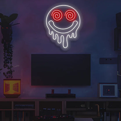 After-Party Emoji Neon Sign in red color