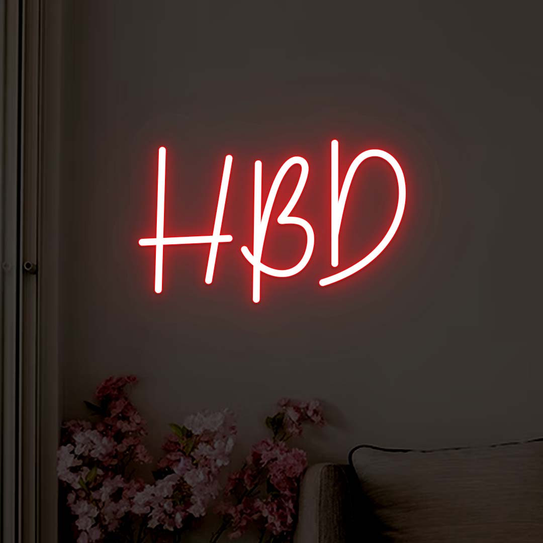 HBD Neon Sign