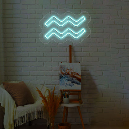 Aquarius Zodiac Neon Sign | CNUS014082 | Iceblue