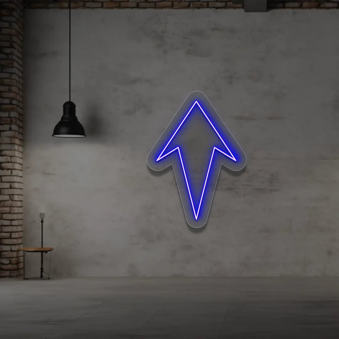 Upward Pointed arrow in Blue color