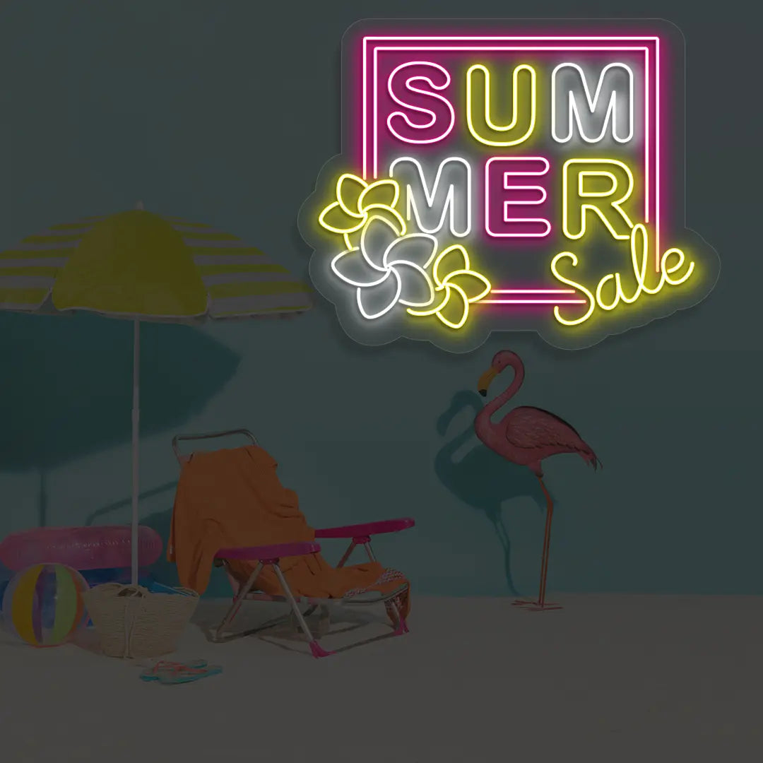 Coconut Chill Neon Sign in Pink color