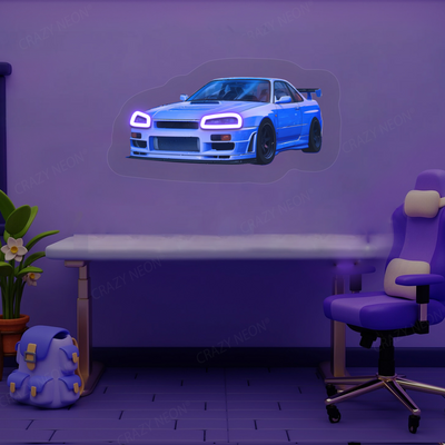 Skyline GT-R Neon Artwork | Purple