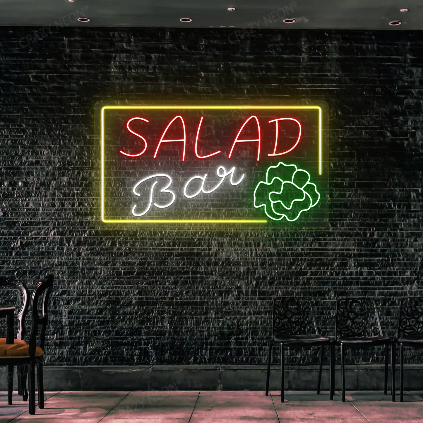 Salad Bar Neon Sign | Yellow-Red