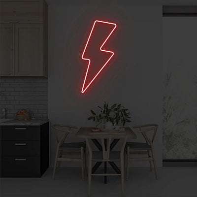 Lightning Bolt Neon Sign | Red