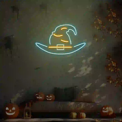 Witch Hat Neon Sign | Iceblue