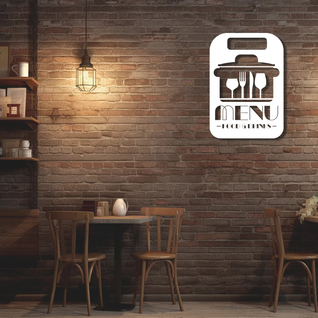 Menu Display Metal Get Restaurant Menu Board Custom Metal Monogram – Crazy Neon