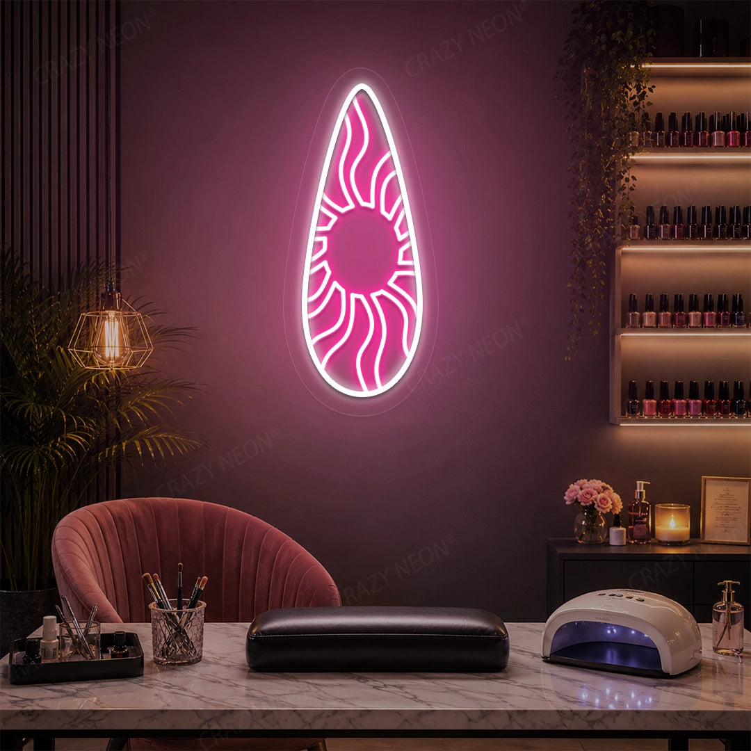 Aura Shine Nail Neon Sign in Pink color