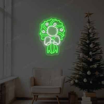 Festive Rosette Neon Sign | Green