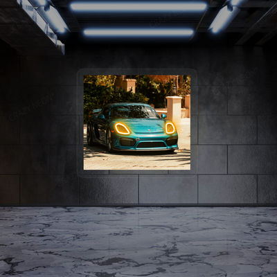718 Cayman GT4 Neon Artwork | Orange