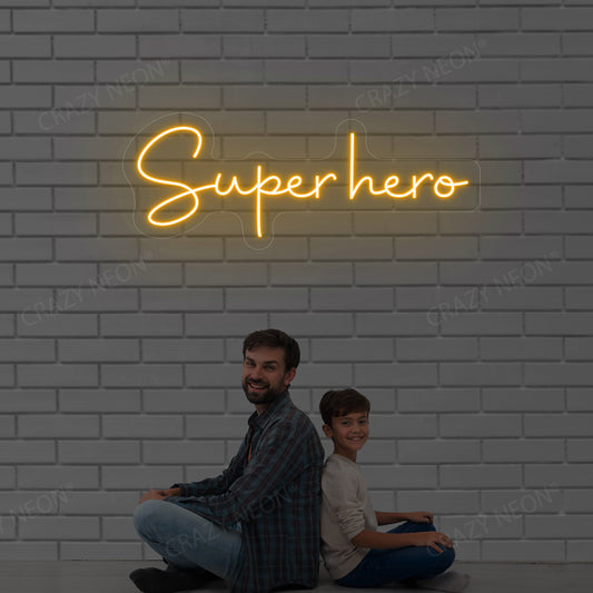 Superhero Neon Sign | Orange