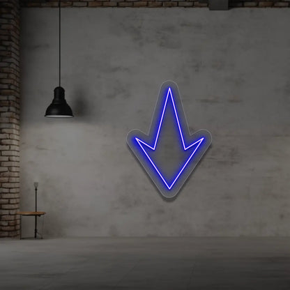 Downward Pointed arrow in blue color