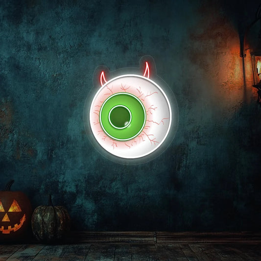 Eyeball Halloween Neon Sign