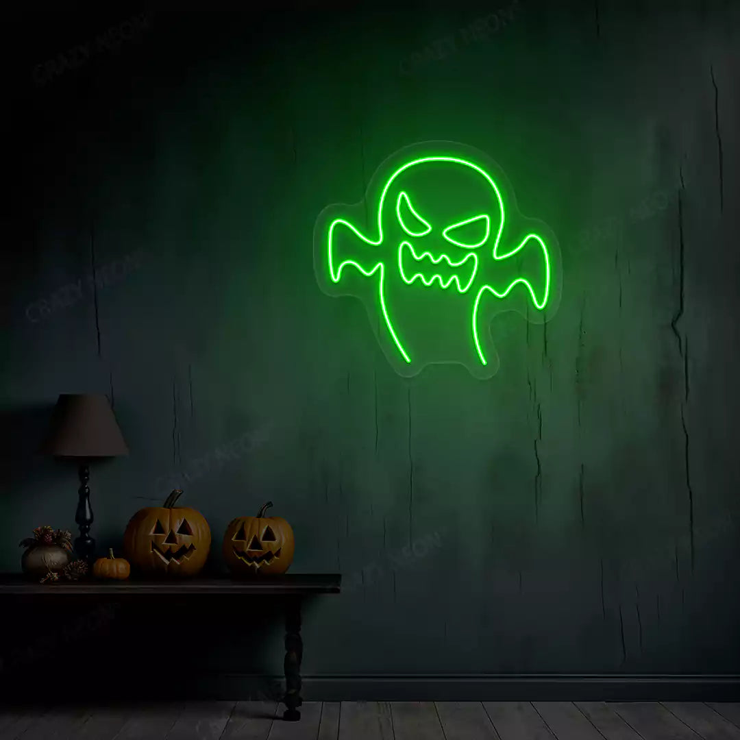 Evil Ghost Neon Sign | Green