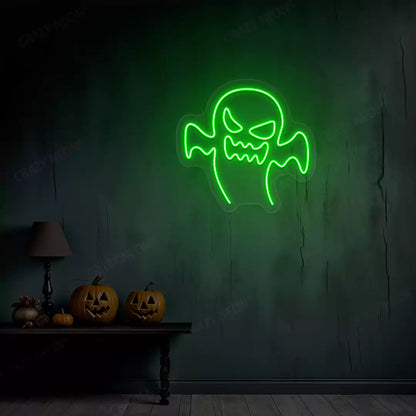 Evil Ghost Neon Sign | Green