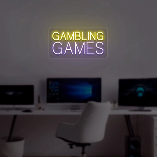 Gambling Games Neon Sign