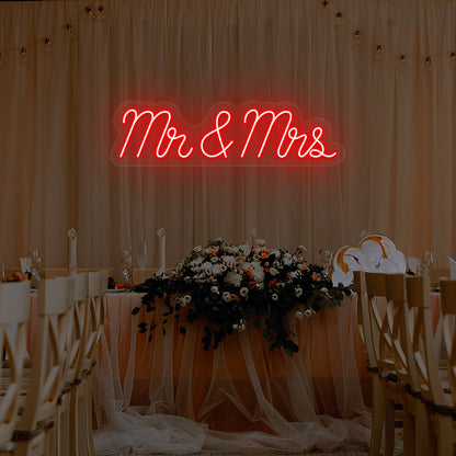 Mr & Mrs Neon Sign