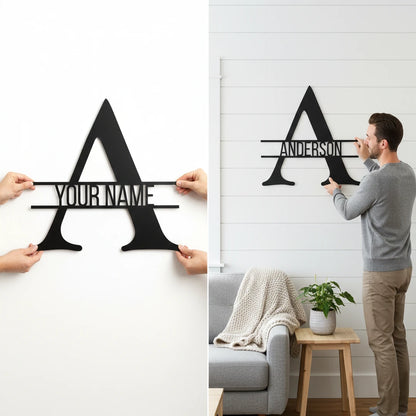 Personalized Metal Monogram Name Sign