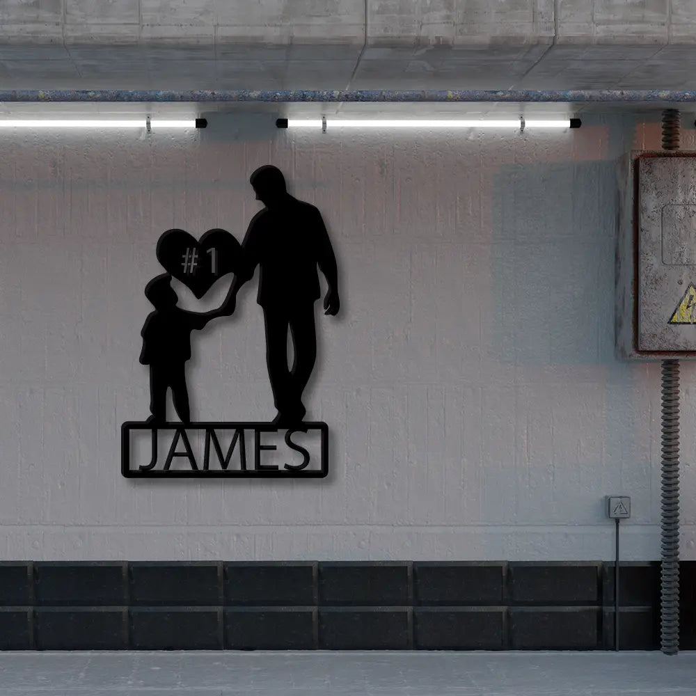 Father Figure Sign Boy Father Custom Metal Sign | CRAZY NEON® – Crazy Neon