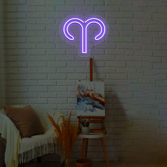 Aries Zodiac Neon Sign | CNUS014002 | Purple