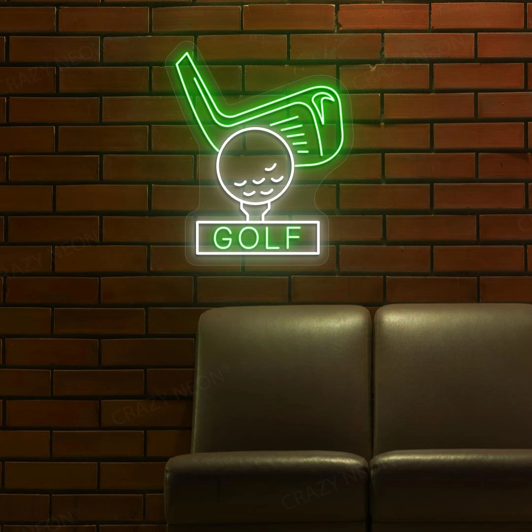 Golf Stick Neon Sign | Green