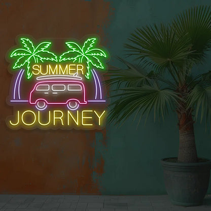 Summer Journey Neon Sign in Yellow color