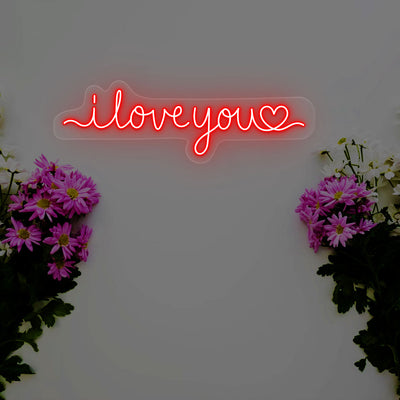 I Love You Neon Sign | Red