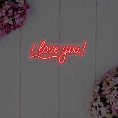 I Love You Neon Sign | Red