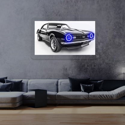 Camaro SS Neon Artwork | Blue