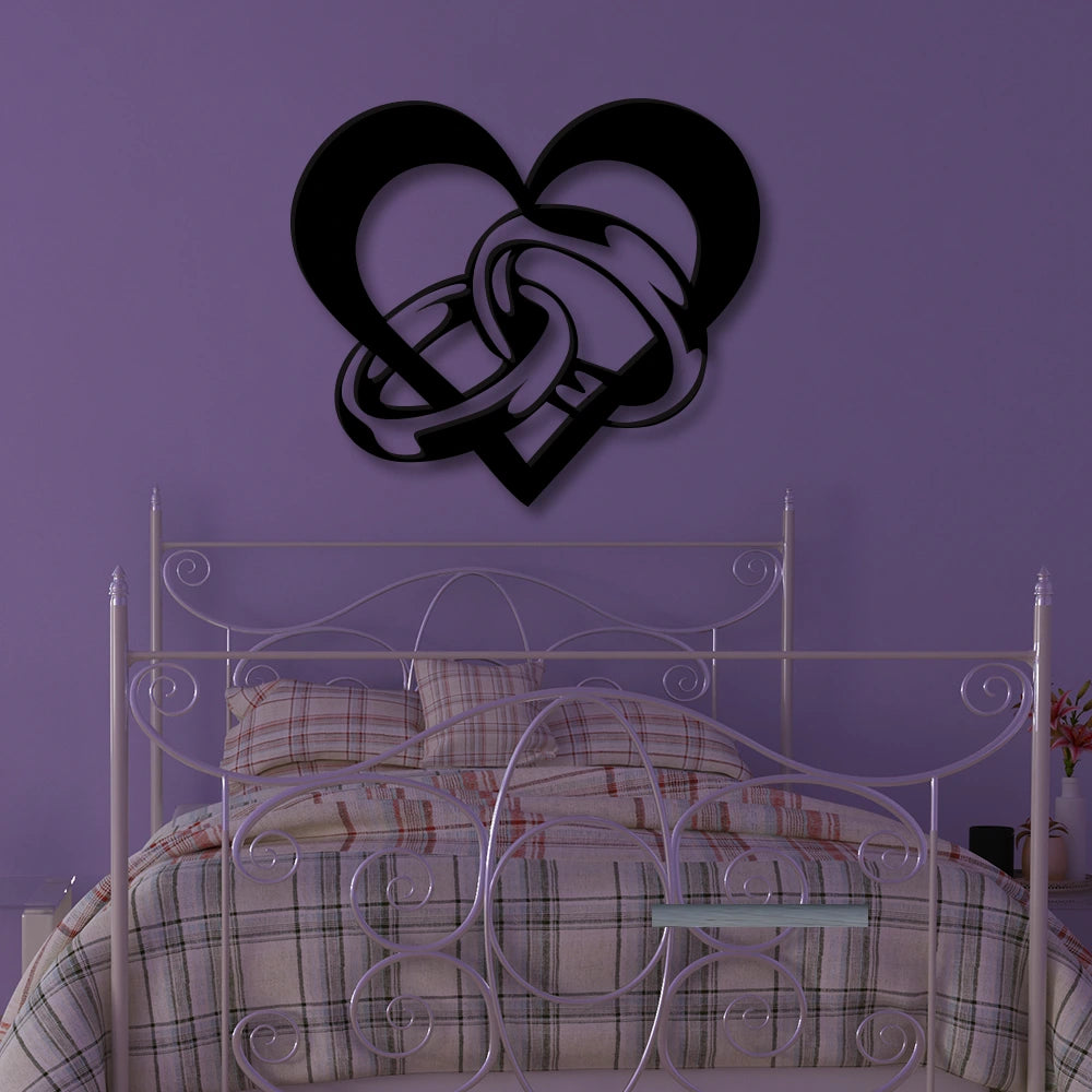 Heart Ring Metal Sign