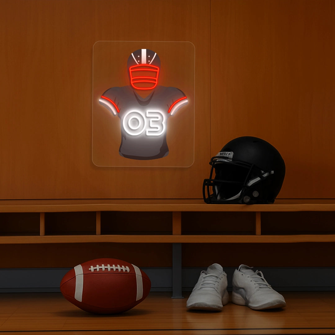 Cleveland Jeudy 03 Jersey Football Neon Artwork