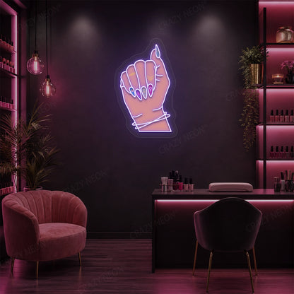 Nailed It Neon Artwork in purple color
